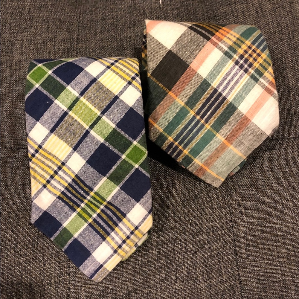2 Nordstrom plaid neckties